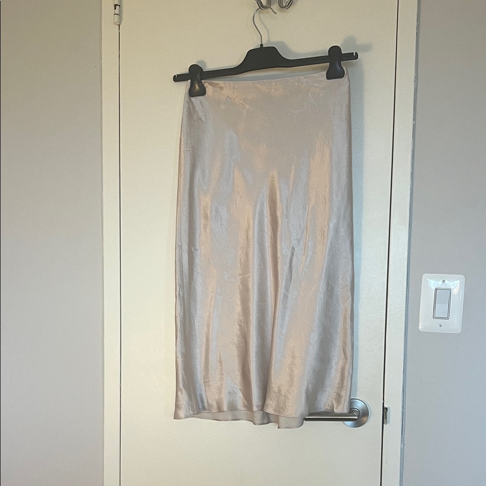 Vince satin slip skirt